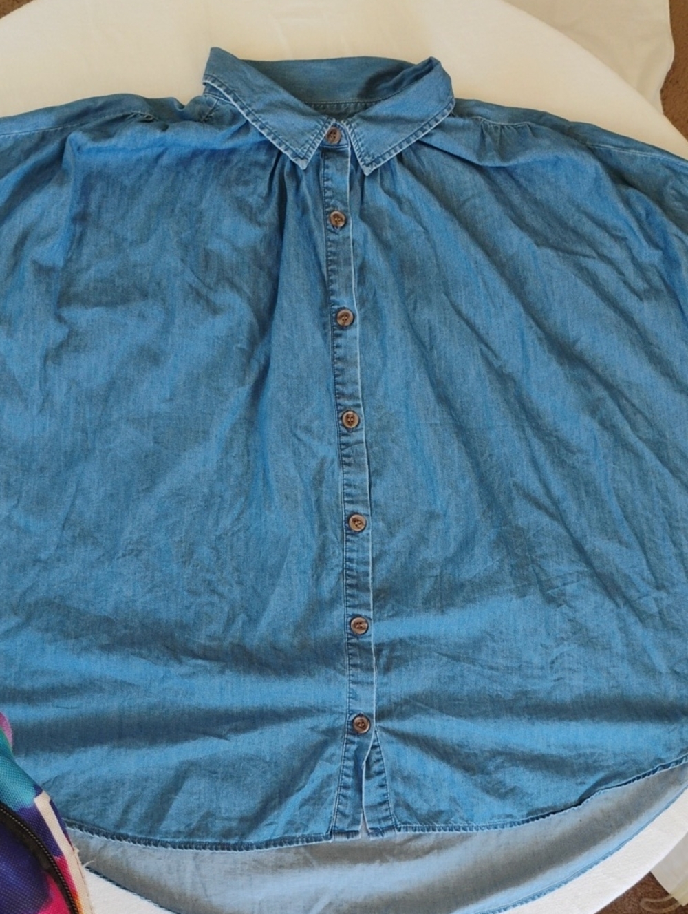a.n.a Light Blue Denim Shirt Light Weight 100% Cotton Sz 3X